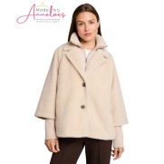 Tom Tailor dames winterjas cosy cape 1051134 Ecru Tom Tailor dames winterjas cosy cape 1051134 Ecru